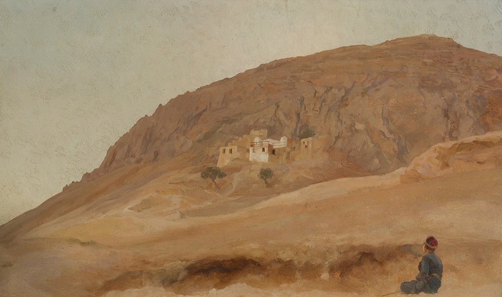 LORD FREDERIC LEIGHTON P.R.A., R.W.S. (BRITISH 1830-1896) VIEW OF MAQAM AL-ARBA'IN, MOUNT QASIOUN, DAMASCUS
